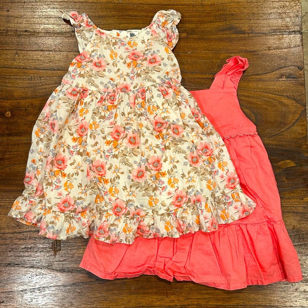 Baby B’gosh Floral and Coral Dress Set (24 Months) - NWOT